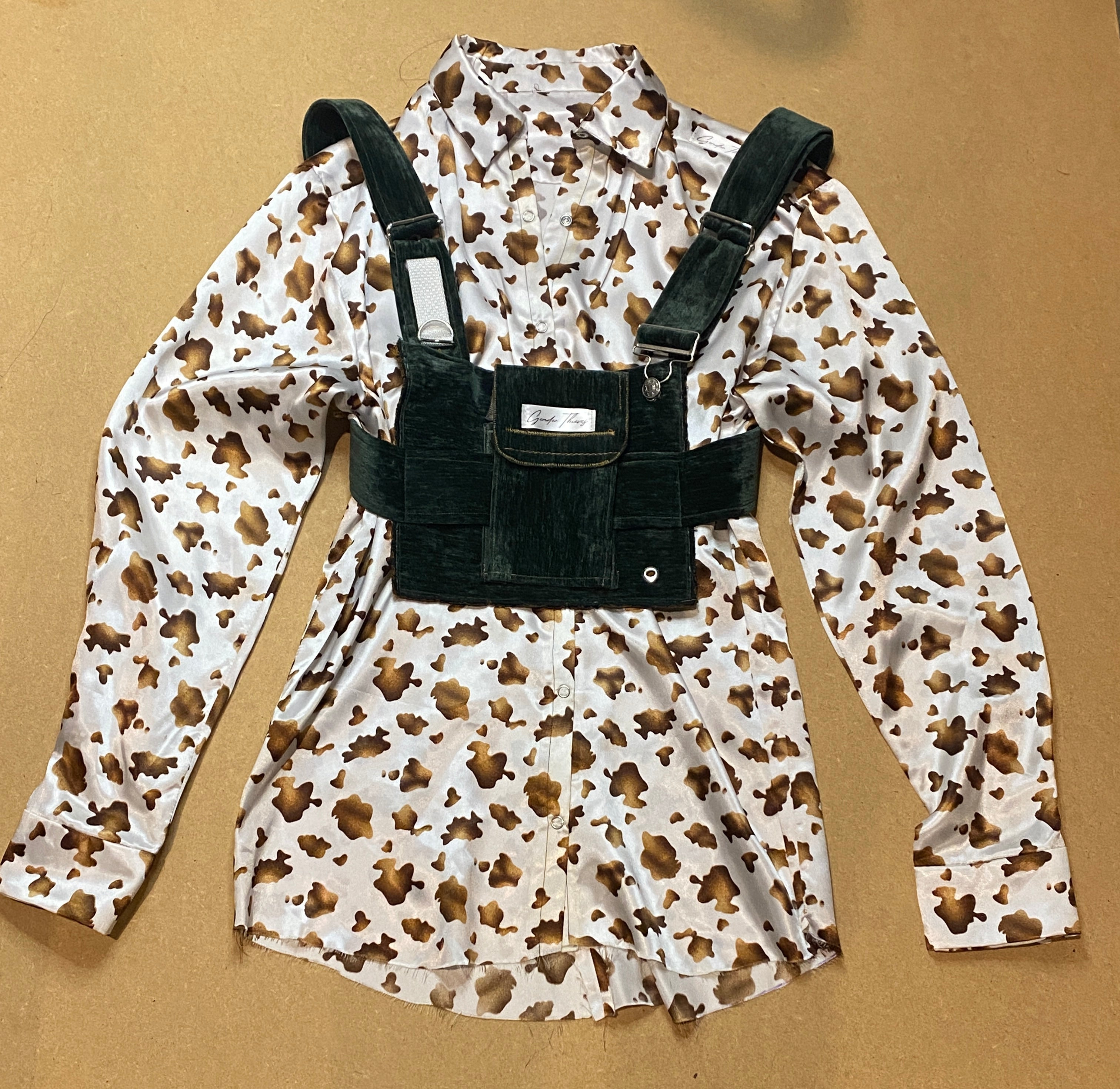 Chocolate Cow Button Up